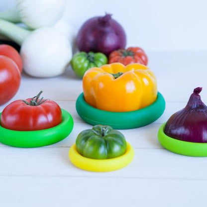 4 couvercles de conservation des  légumes en silicone