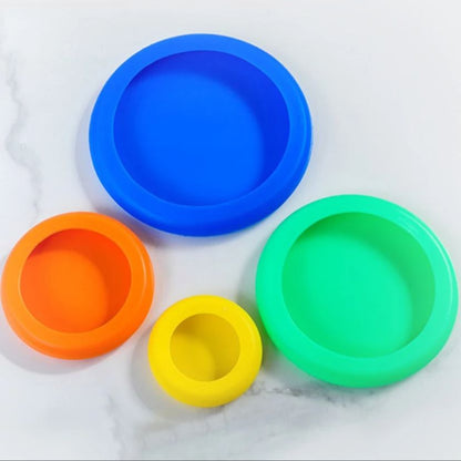 4 couvercles de conservation des  légumes en silicone