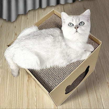 Maison à gratter en carton pour chats