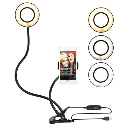 Ring Light et support de téléphone  flexible 3 lumières