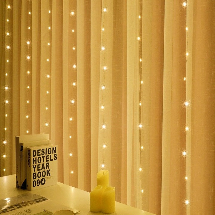 Guirlandes lumineuse LED pour rideau avec télécommande
