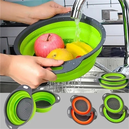 Panier filtre de fruits et légumes pliable.