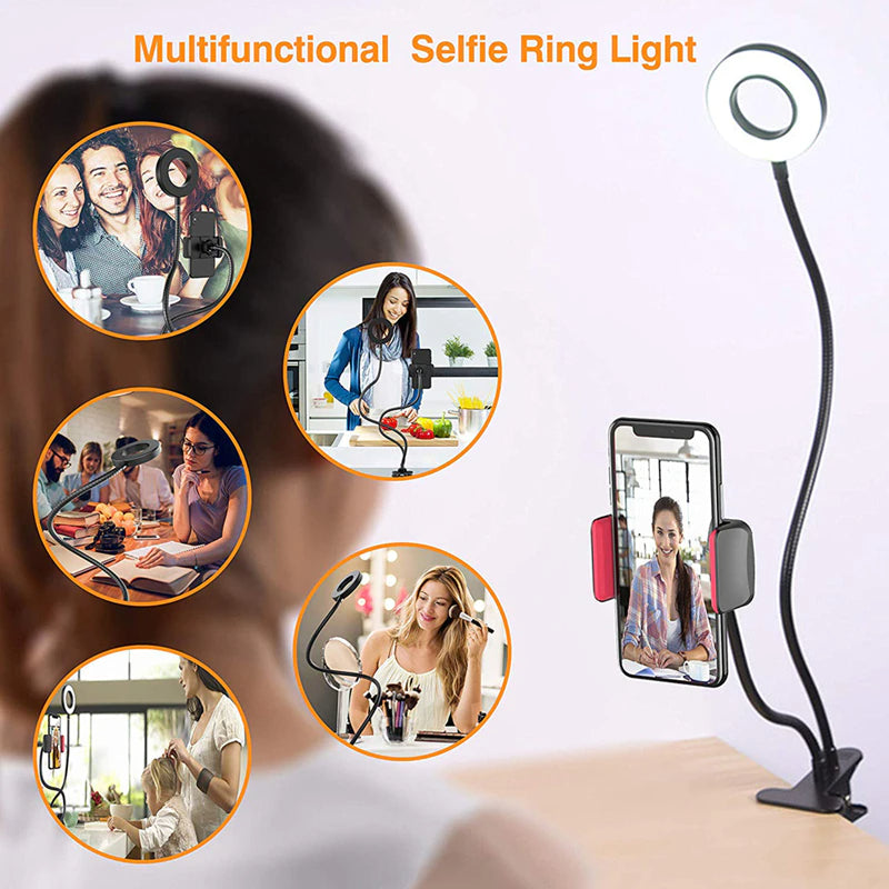 Ring Light et support de téléphone  flexible 3 lumières