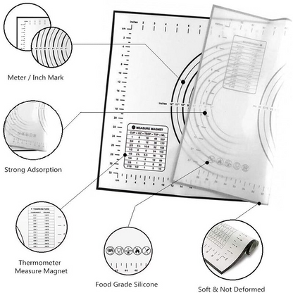 Tapis de pâte à pétrir en silicone