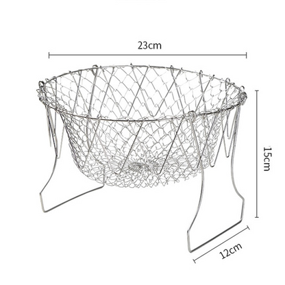 Panier à frites filet de cuisson pliable